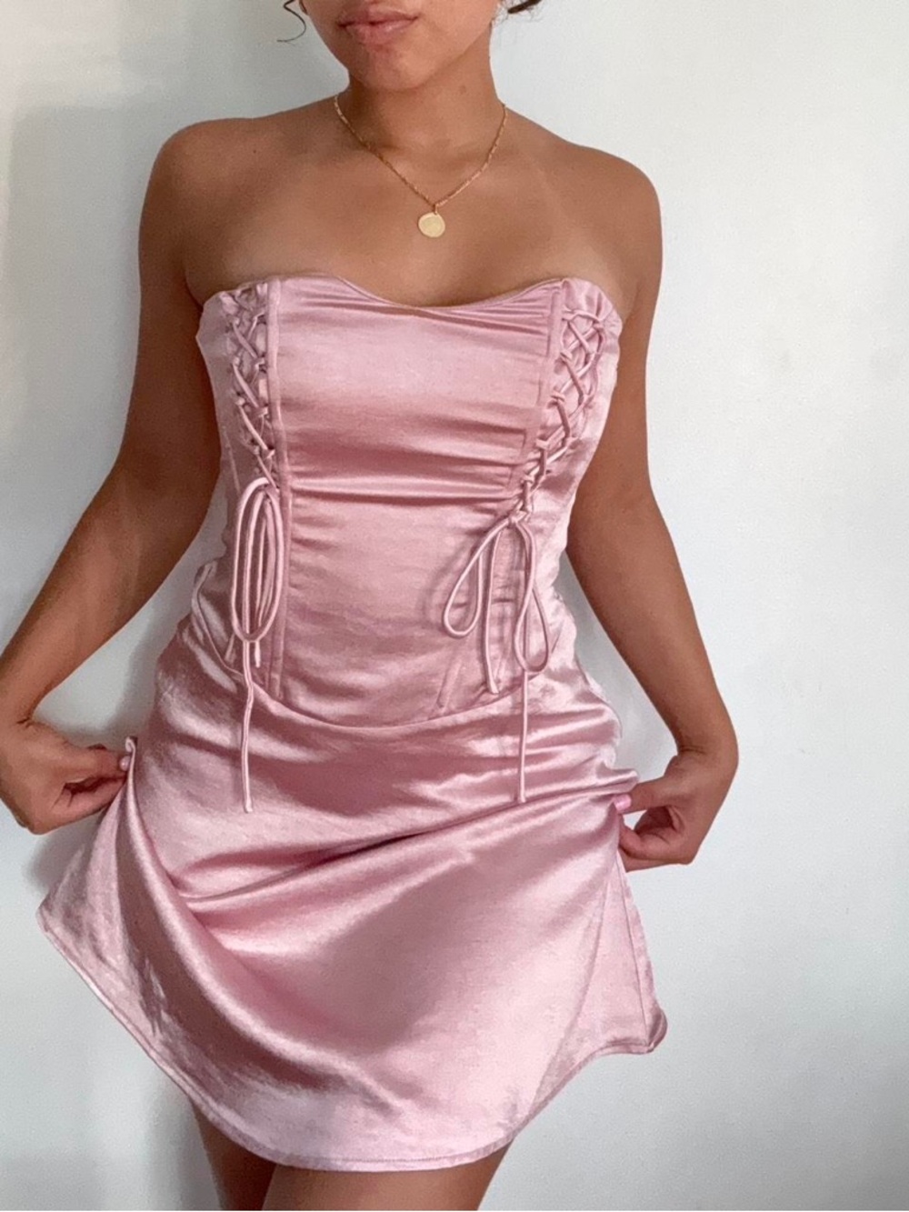 Princess Polly Pink lorah Corset Dress